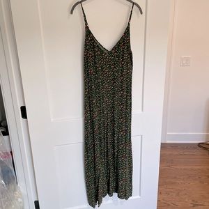 Natural Life Green Floral Print Maxi Dress